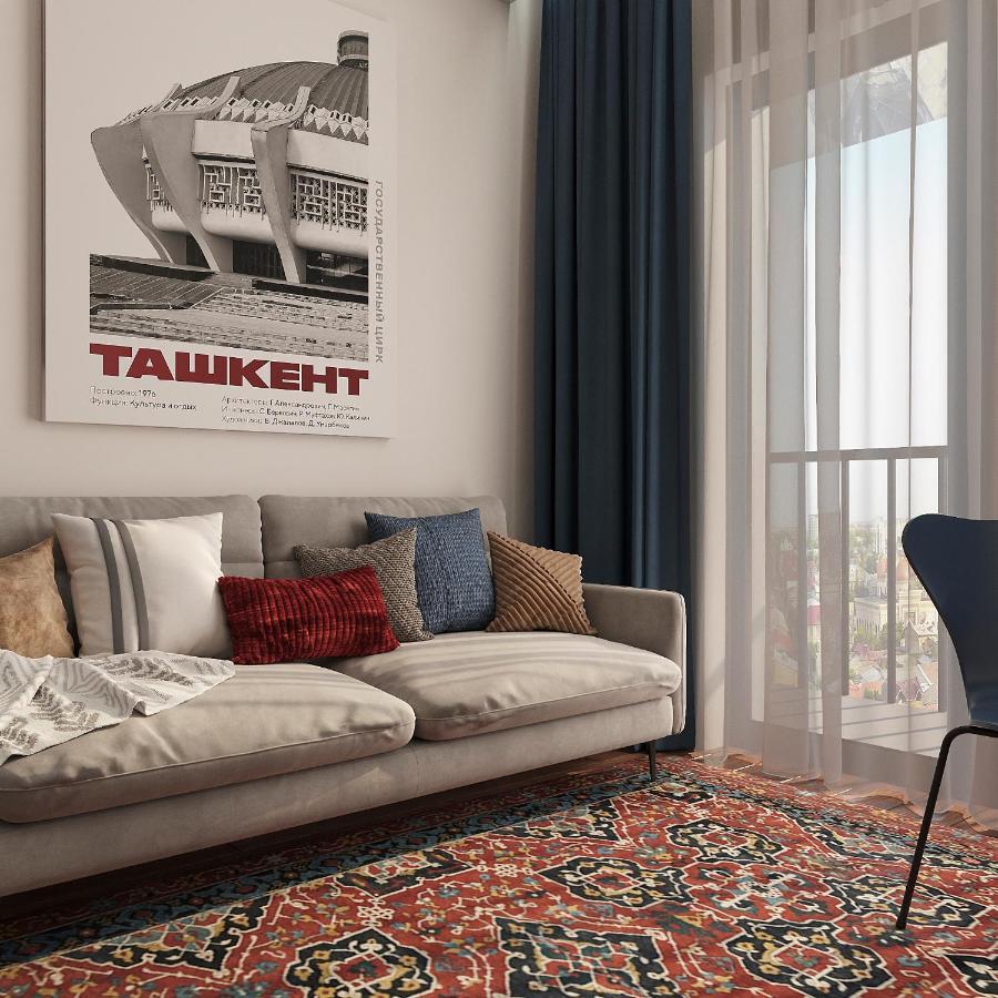 Blueloft 52 I Tashkent Apartment With Balcony Экстерьер фото
